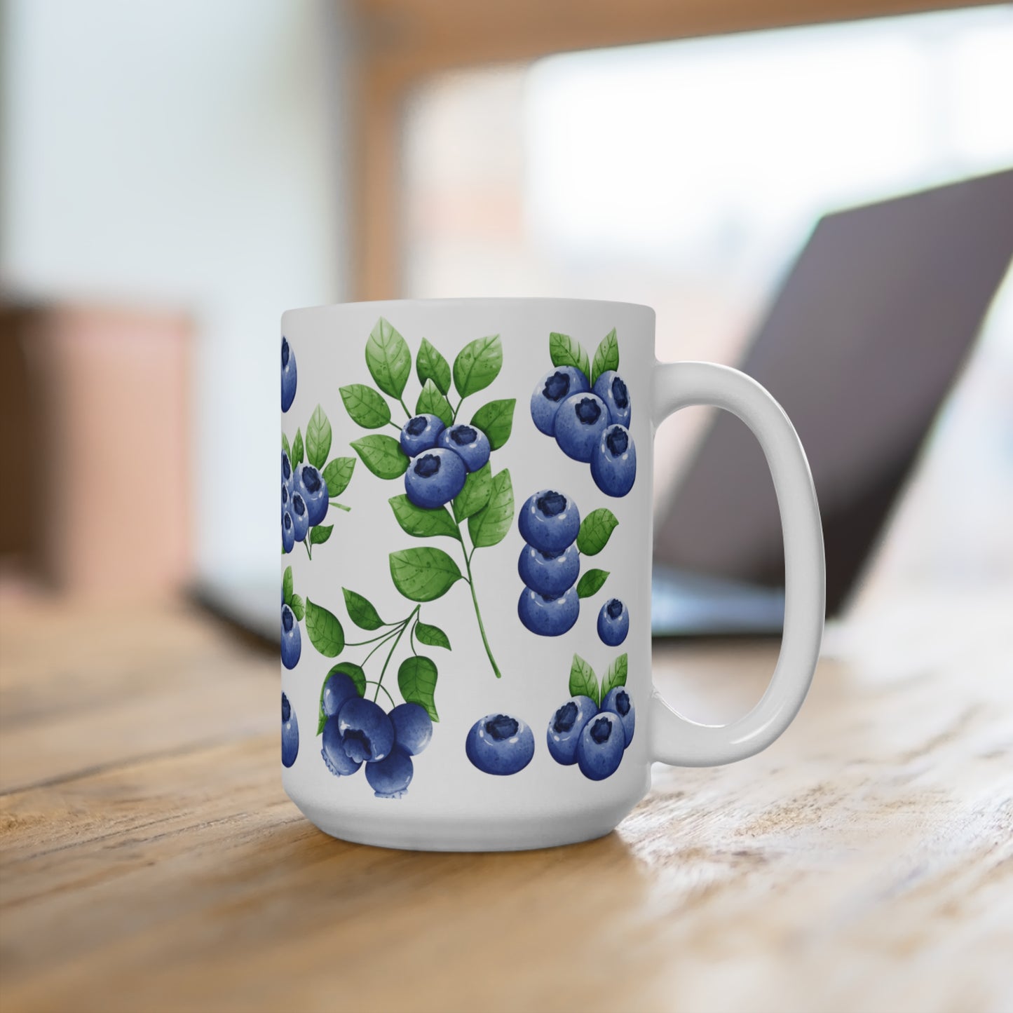 Blueberry Coffee and Tea Ceramic Mug