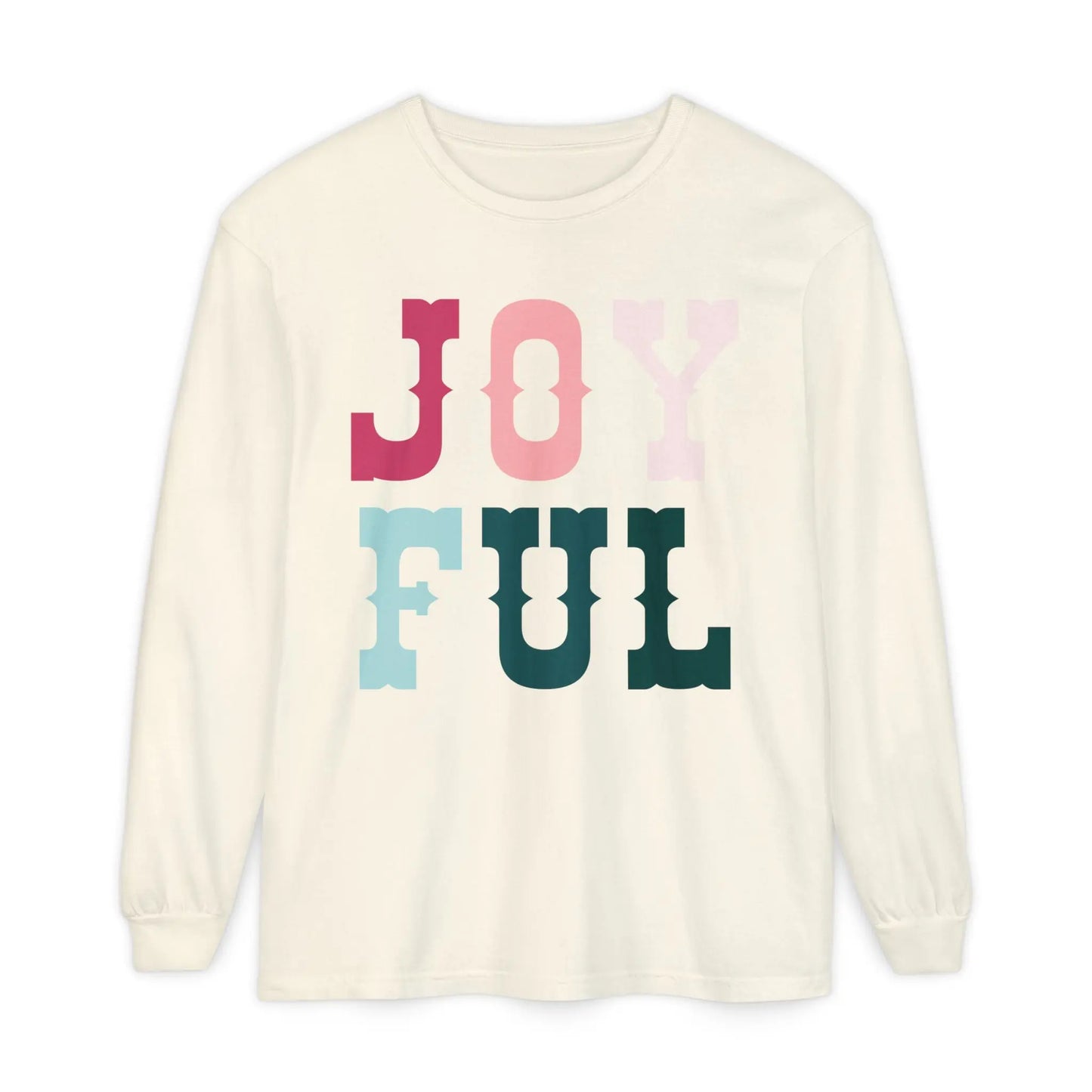 Joyful Christmas Long Sleeve T-Shirt Printify