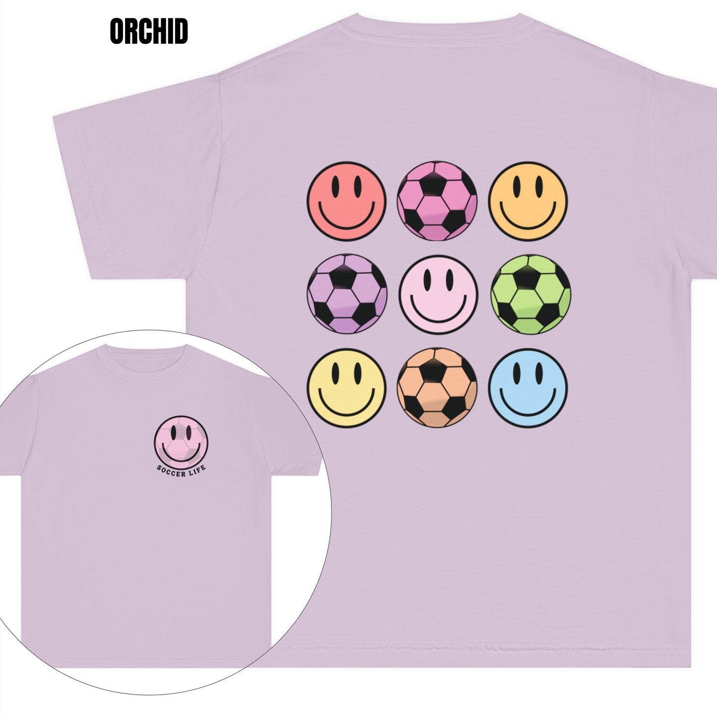 YOUTH Retro Soccer Life Smiley Tee