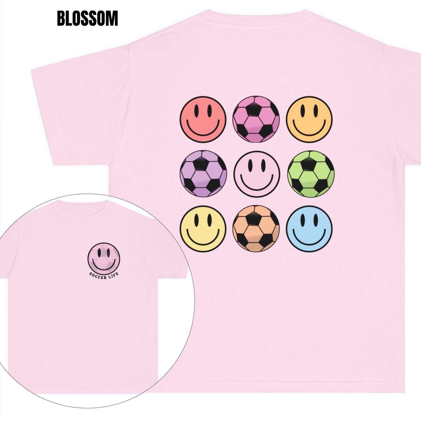 YOUTH Retro Soccer Life Smiley Tee