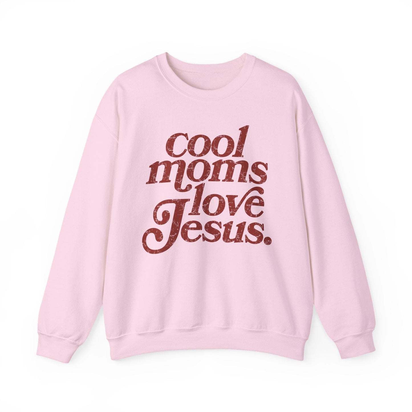 Cool Moms Love Jesus Sweatshirt Printify