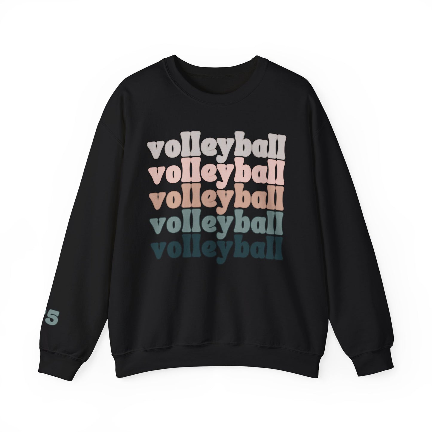 Ombre Volleyball with personalized number on Sleeve