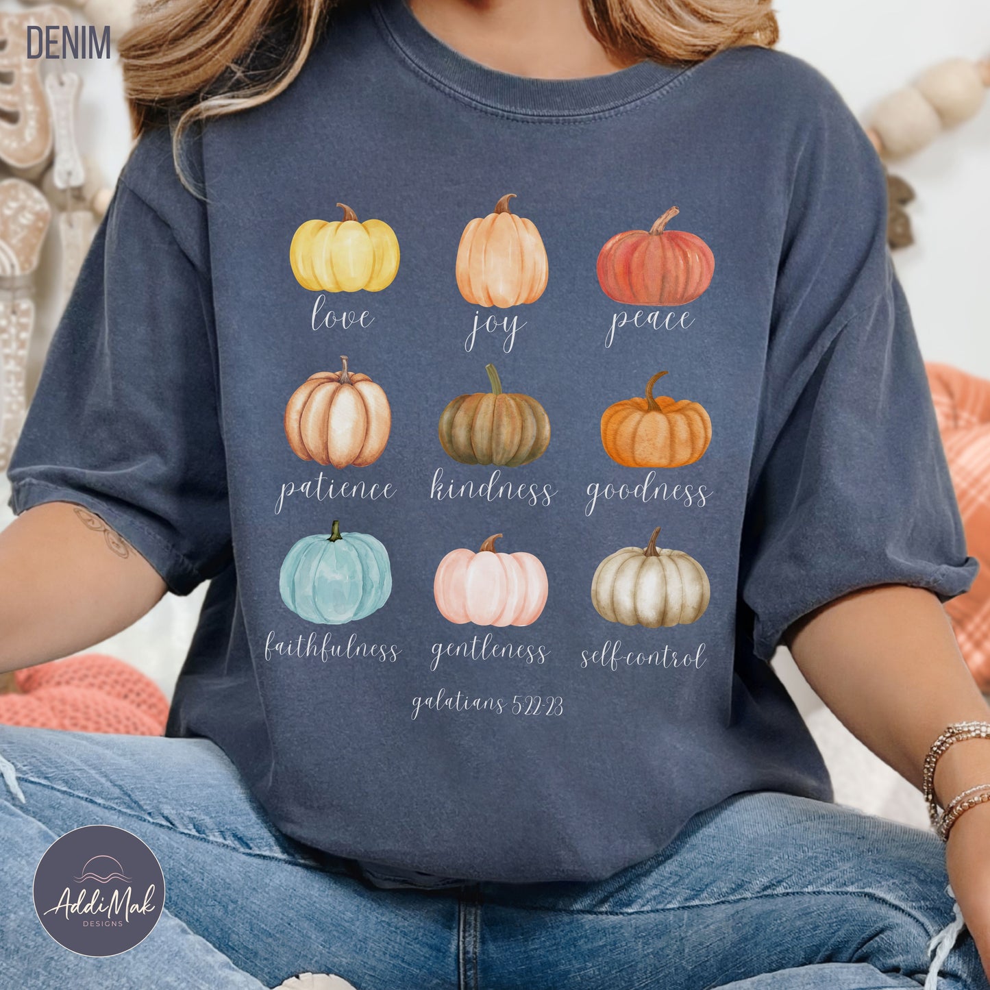 Colorful Pumpkin Fruits of the Spirit T-Shirt