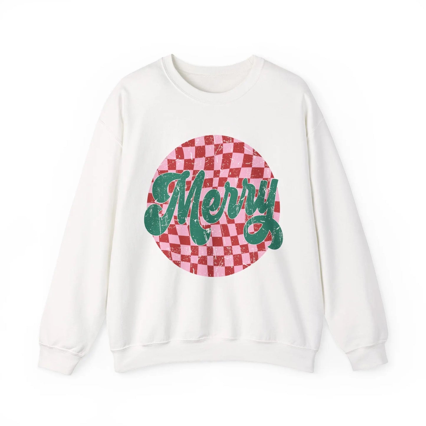 Retro Merry Christmas Crewneck Sweatshirt Printify