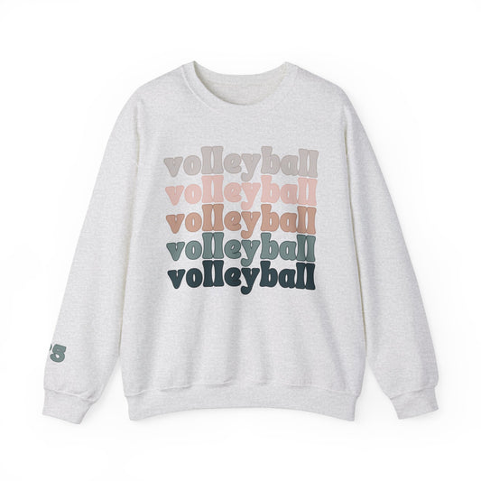 Ombre Volleyball with personalized number on Sleeve