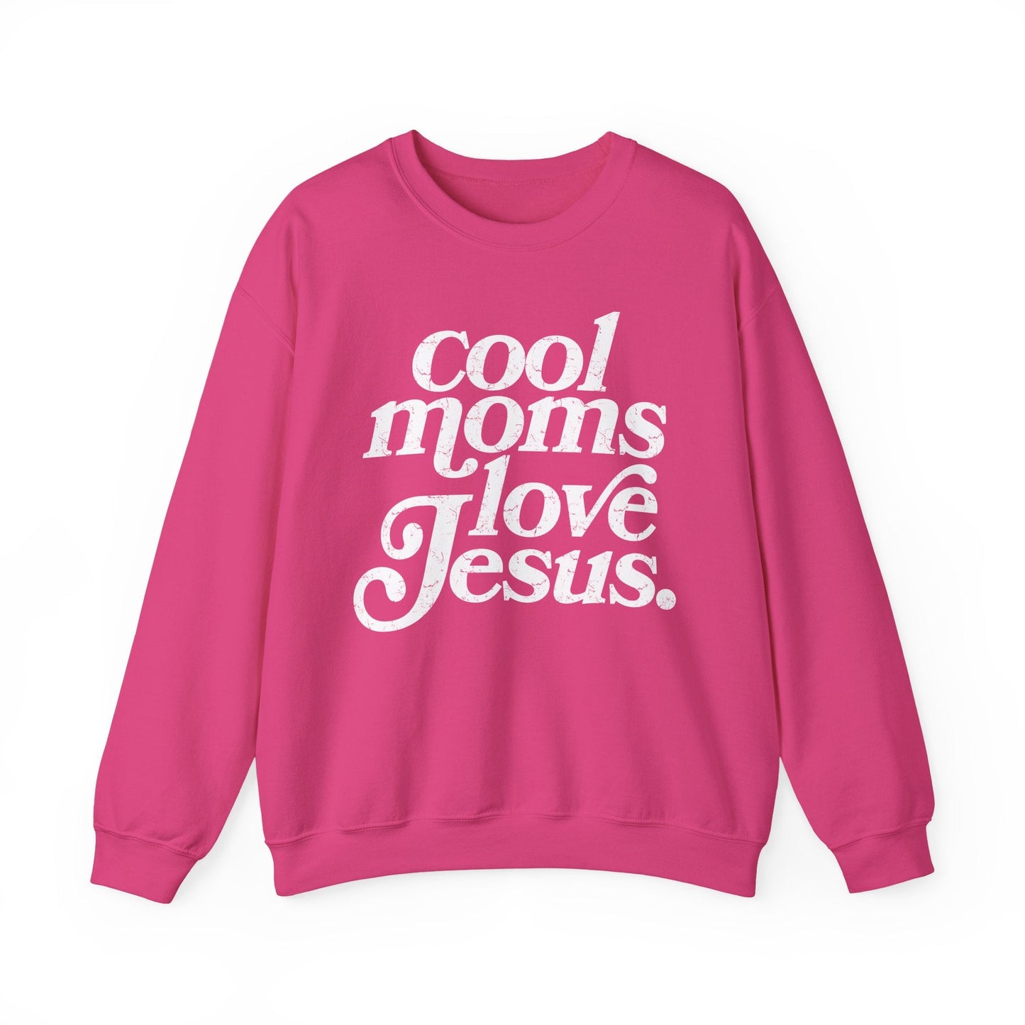 Cool Moms Love Jesus Sweatshirt Printify