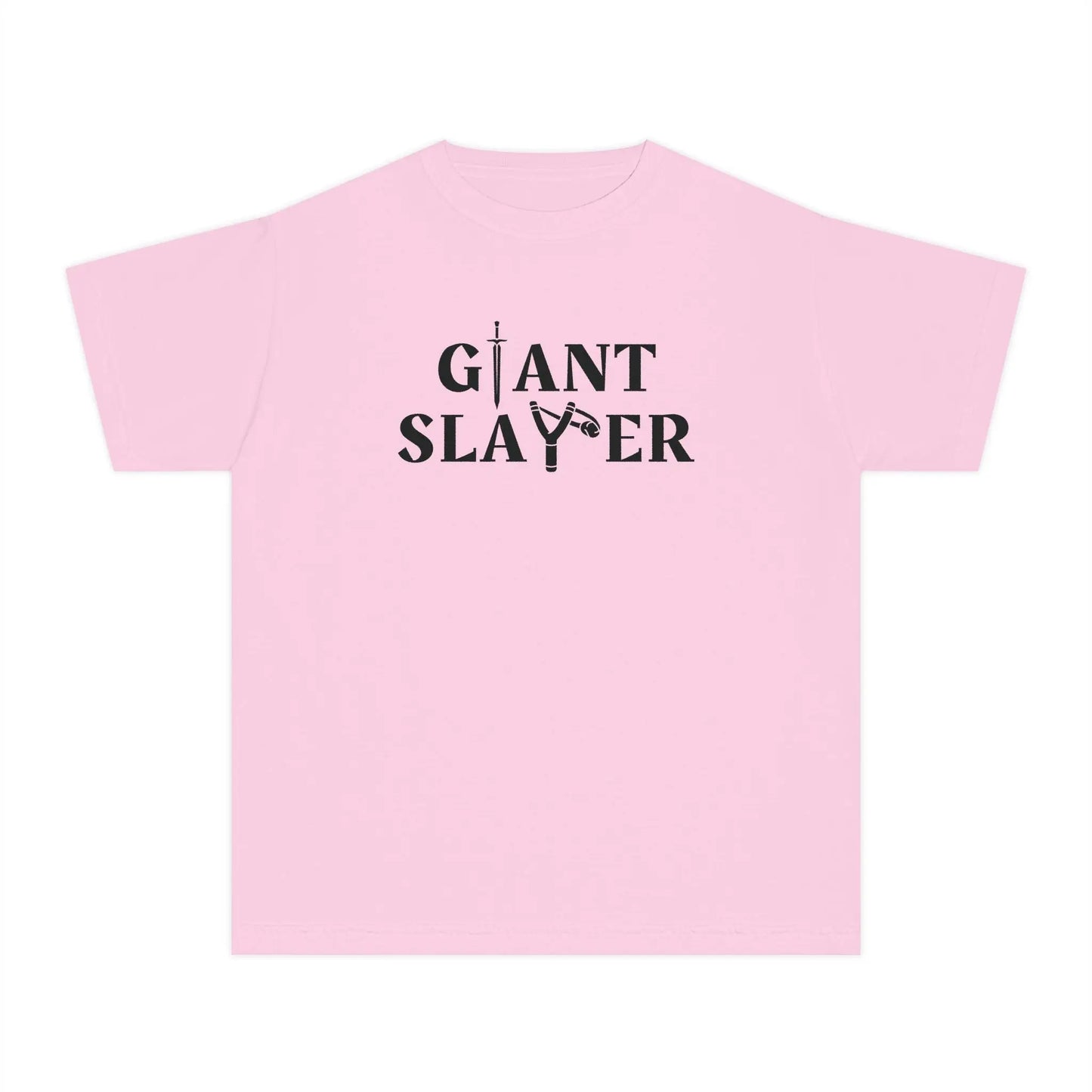 Giant Slayer Youth Shirt, Biblical Inspiration Tshirt, Gift for Kids, Warrior Tee, Popular Christian Childrens T-Shirt, Bible Verse Shirt Printify