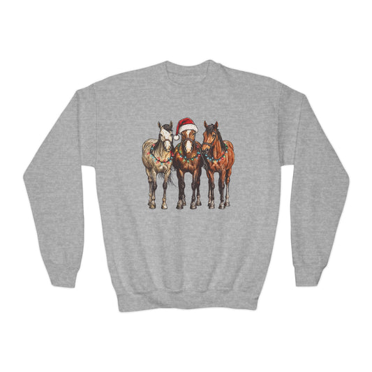 Kids Christmas Horse Sweatshirt