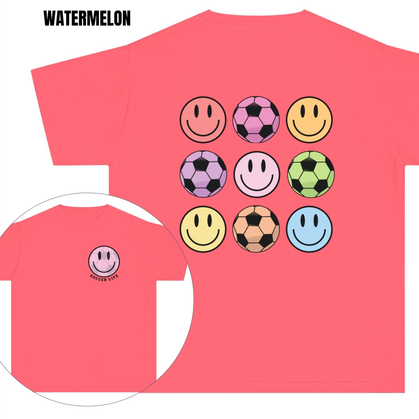 YOUTH Retro Soccer Life Smiley Tee