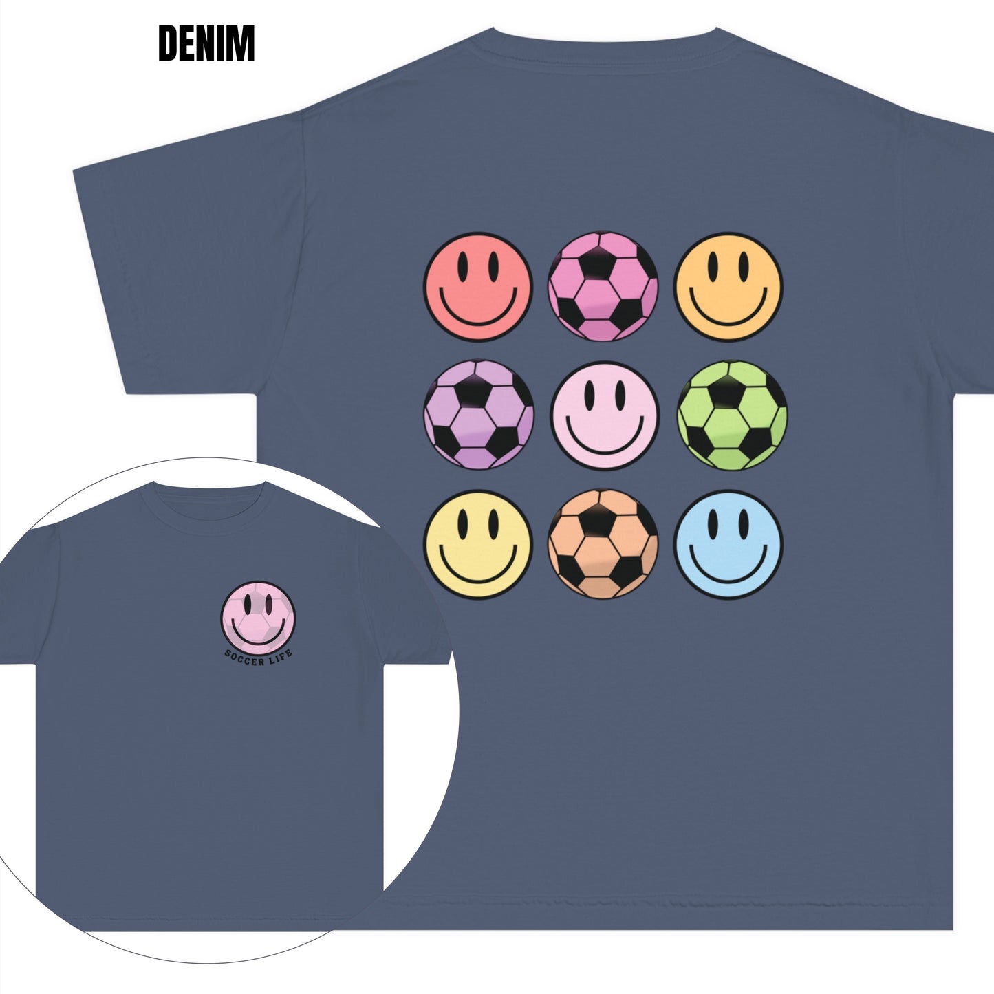 YOUTH Retro Soccer Life Smiley Tee