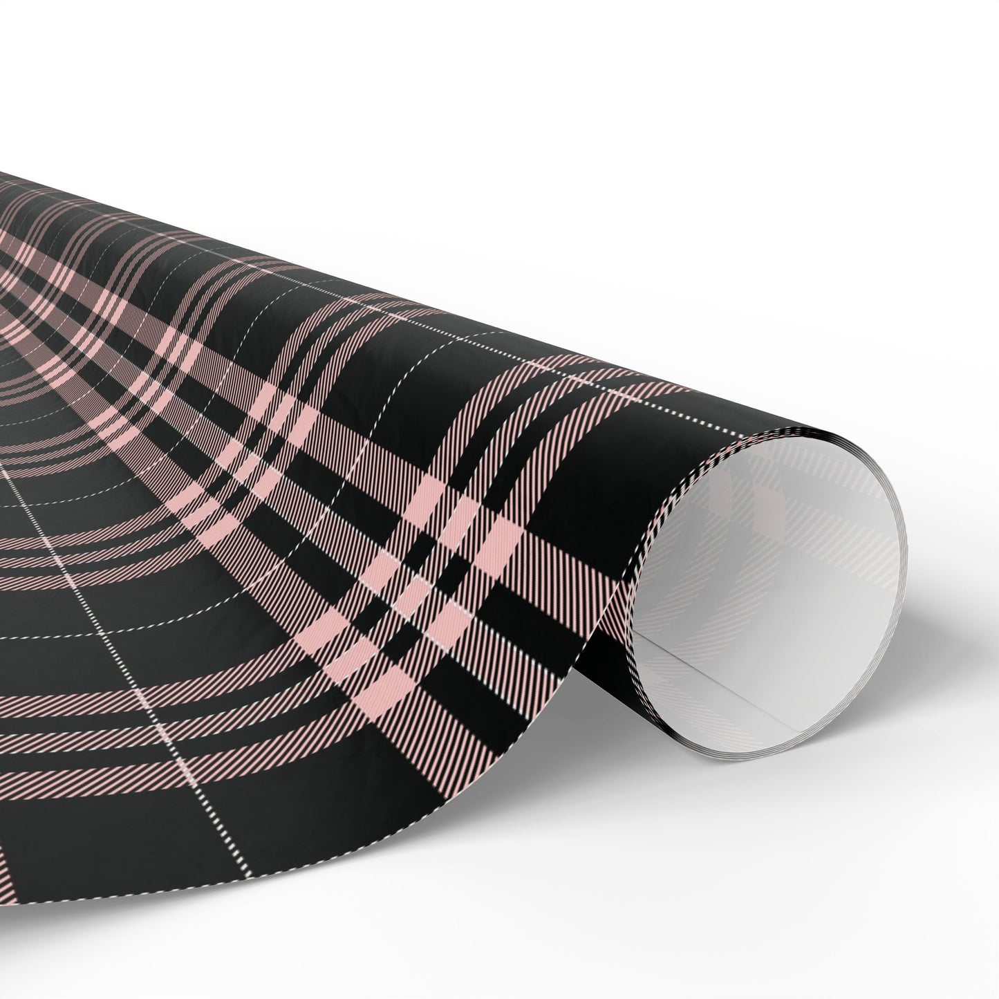 Pink and Black Plaid Gift Wrap