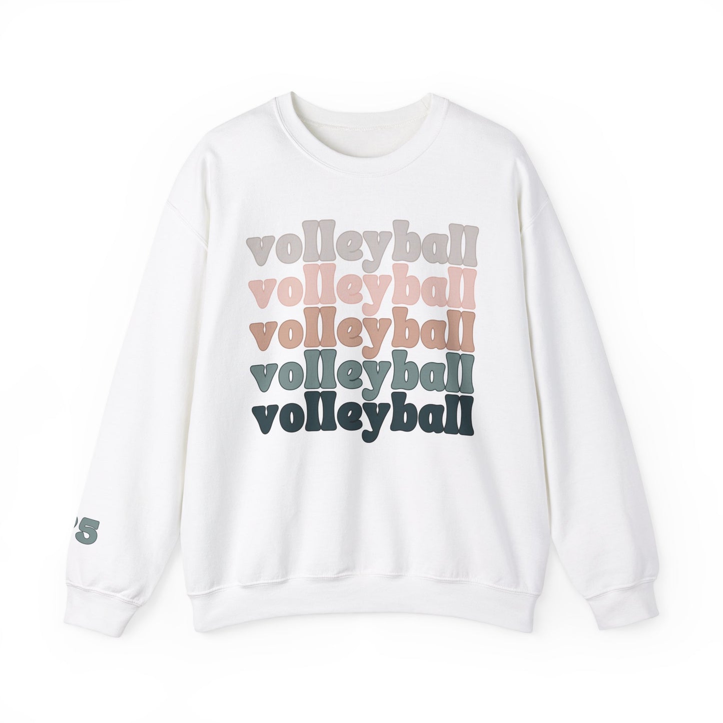 Ombre Volleyball with personalized number on Sleeve