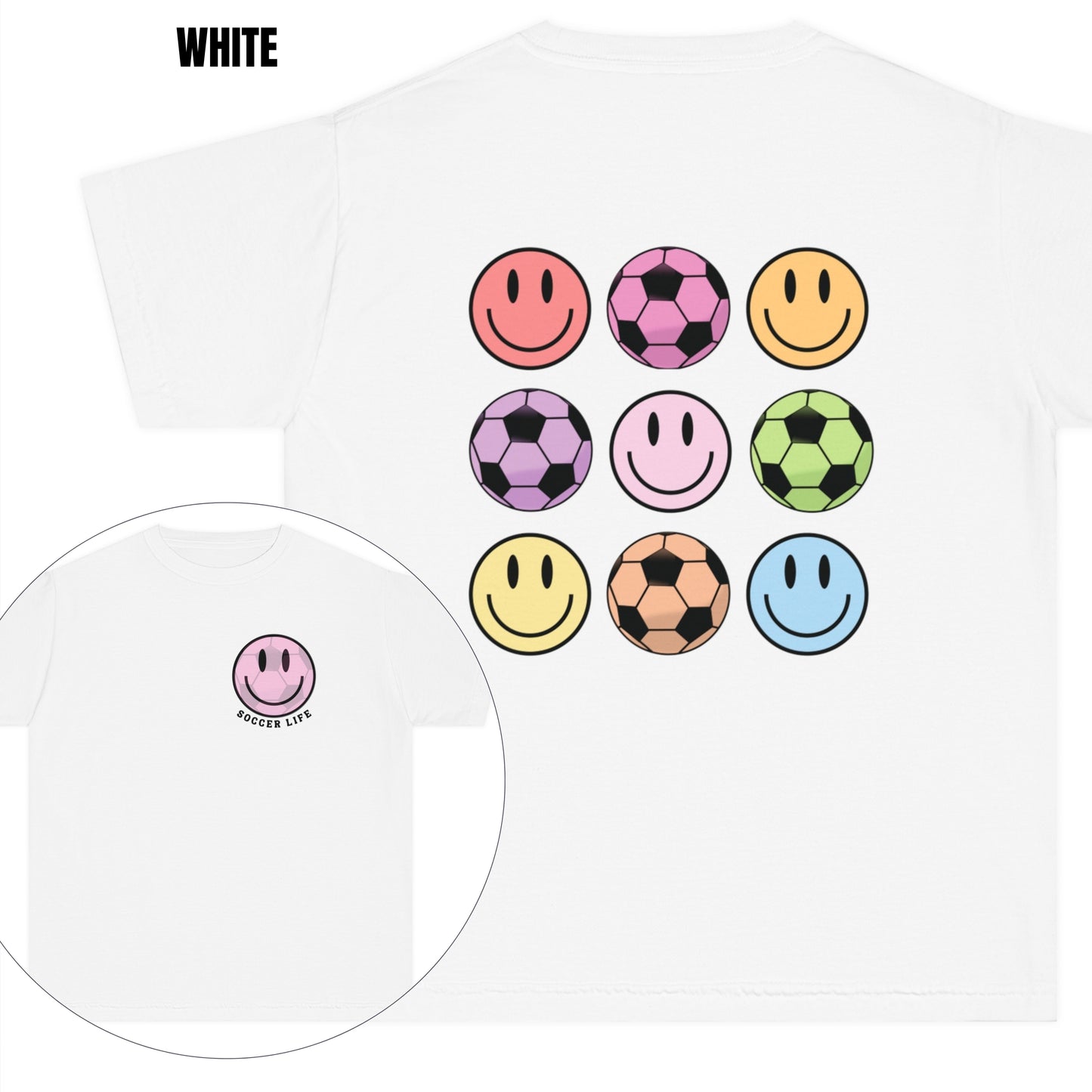 YOUTH Retro Soccer Life Smiley Tee