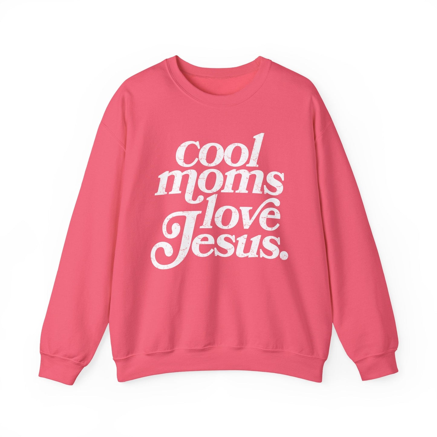 Cool Moms Love Jesus Sweatshirt Printify