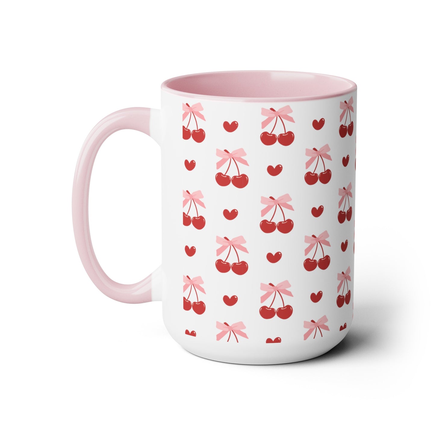 Coquette Cherries and Pink Bows Coffee Mug