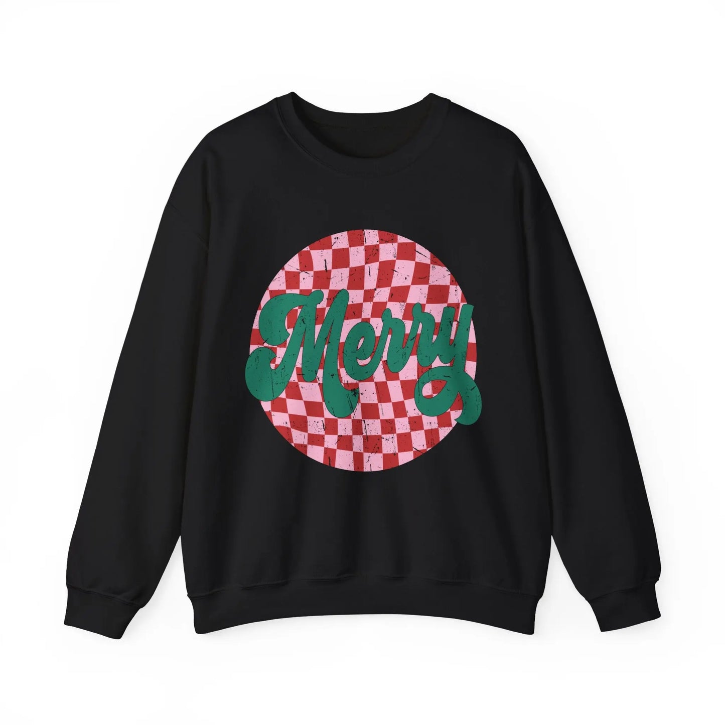 Retro Merry Christmas Crewneck Sweatshirt Printify