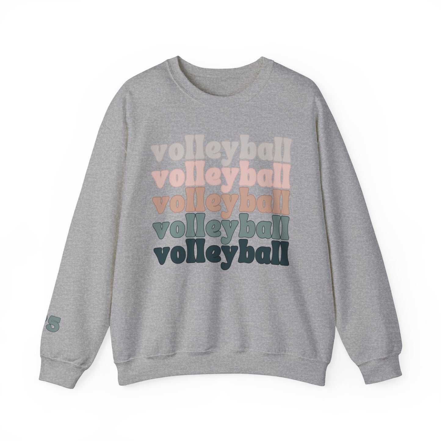 Ombre Volleyball with personalized number on Sleeve