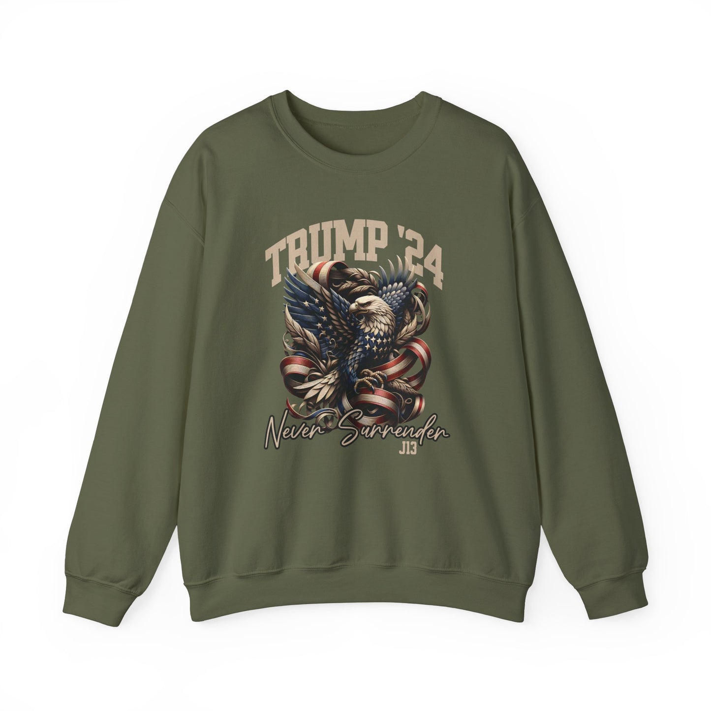 Trump J13 Never Surrender Crewneck Sweatshirt