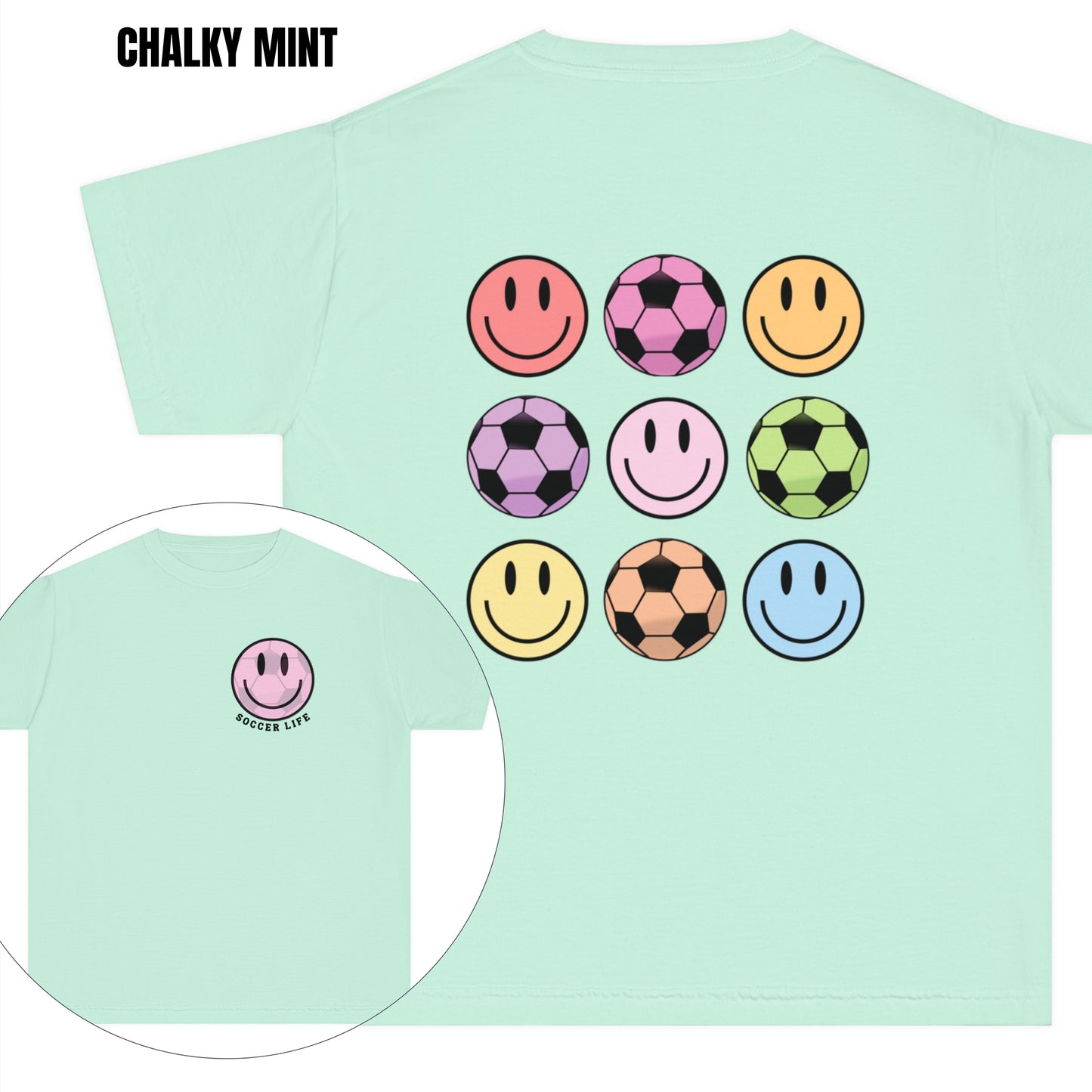 YOUTH Retro Soccer Life Smiley Tee