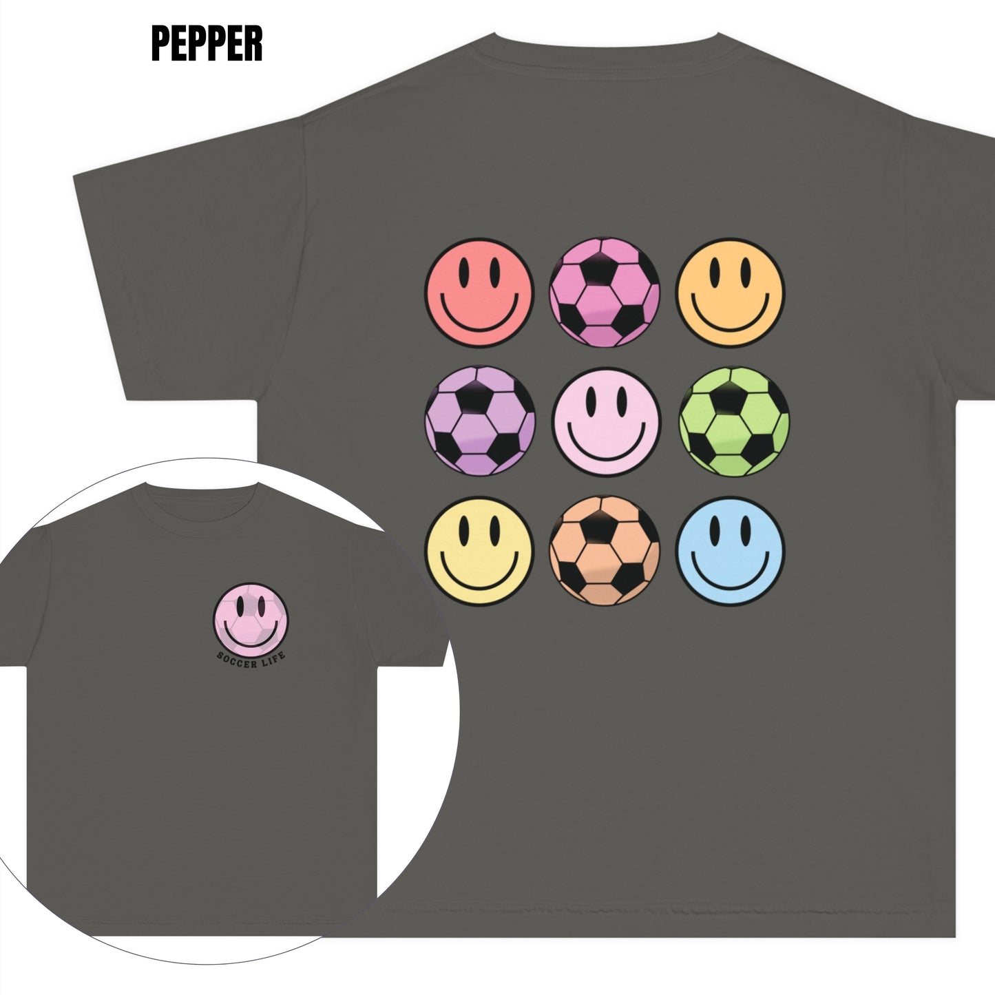 YOUTH Retro Soccer Life Smiley Tee