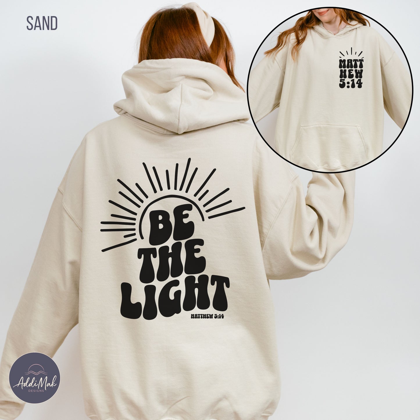 Retro Be The Light Hooded Sweatshirt