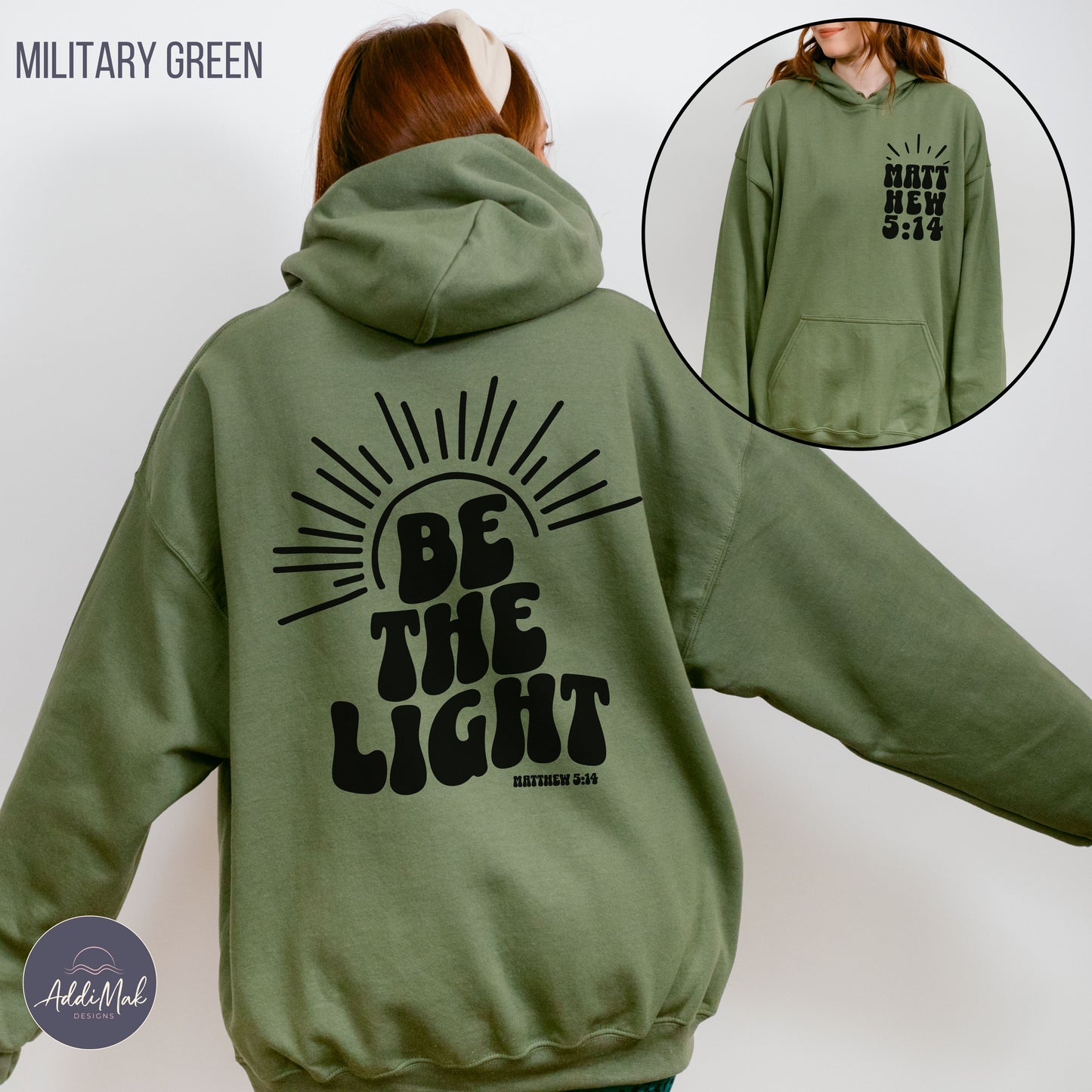 Retro Be The Light Hooded Sweatshirt