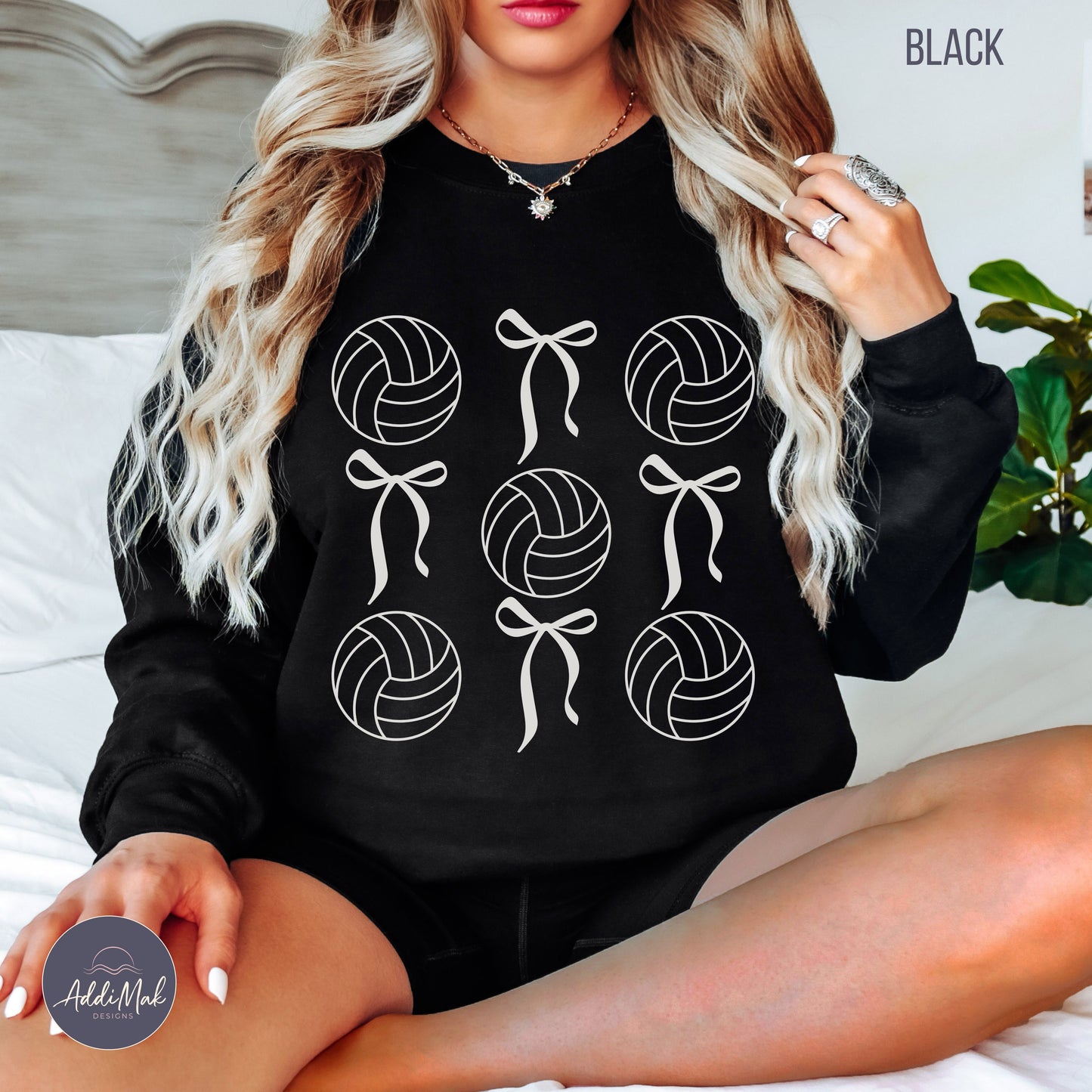 Bows and Volleyballs Coquette Sweatshirt