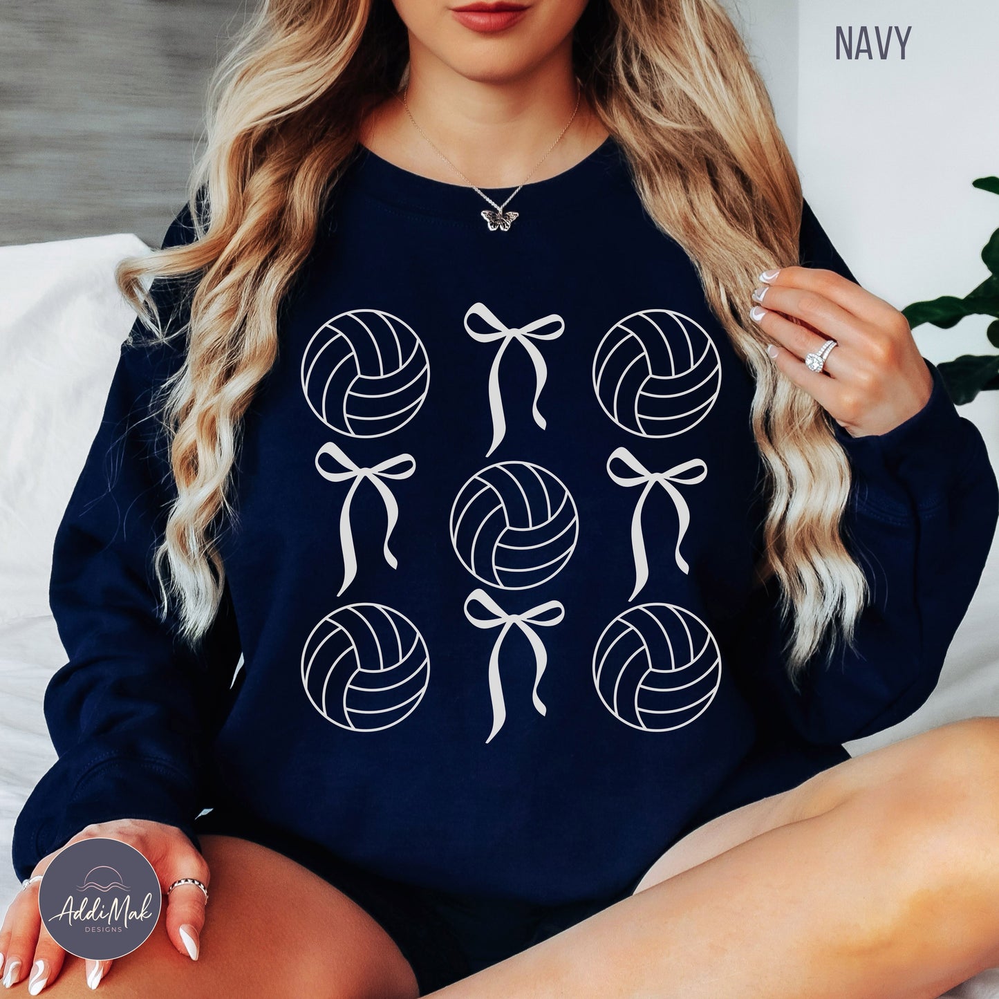 Bows and Volleyballs Coquette Sweatshirt