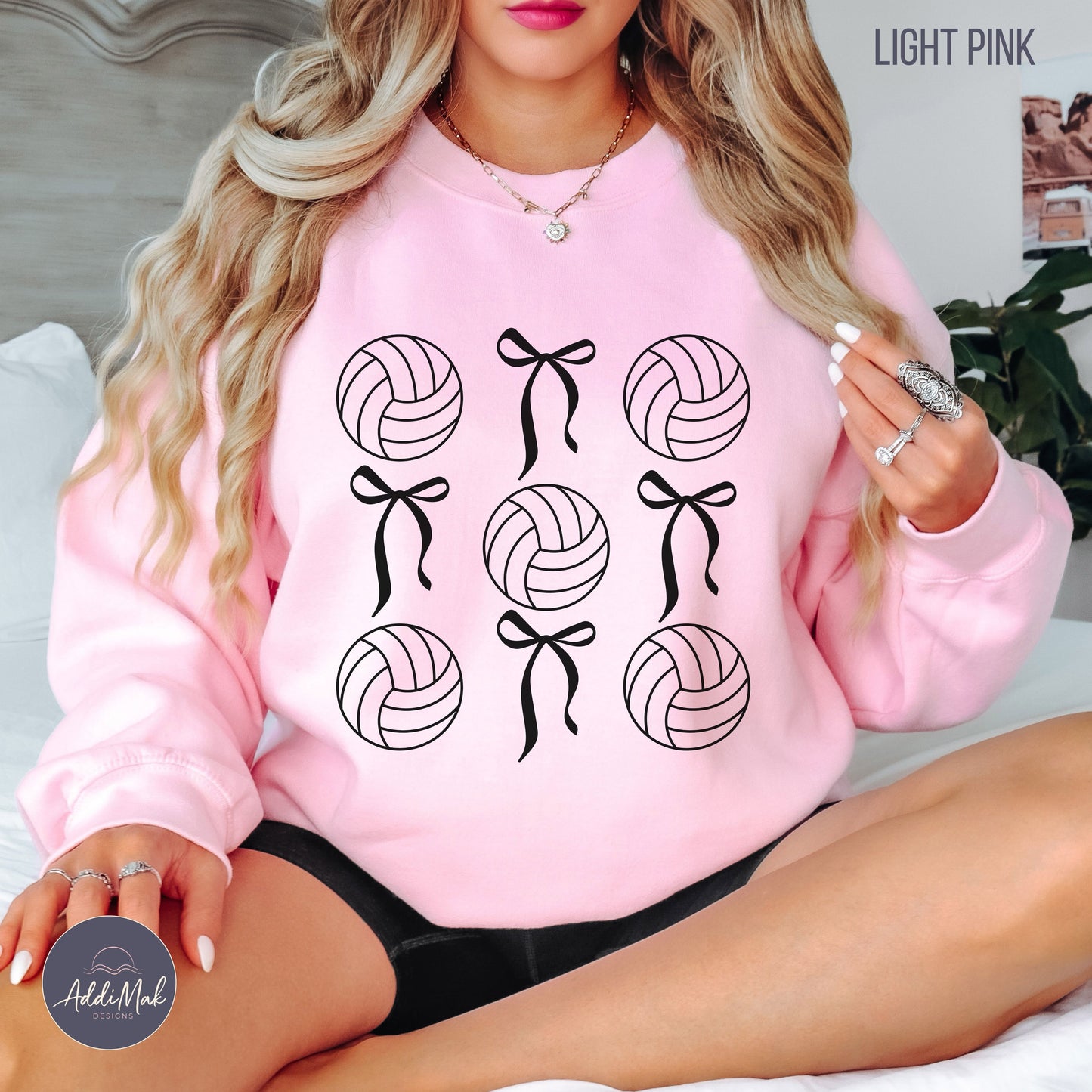 Bows and Volleyballs Coquette Sweatshirt