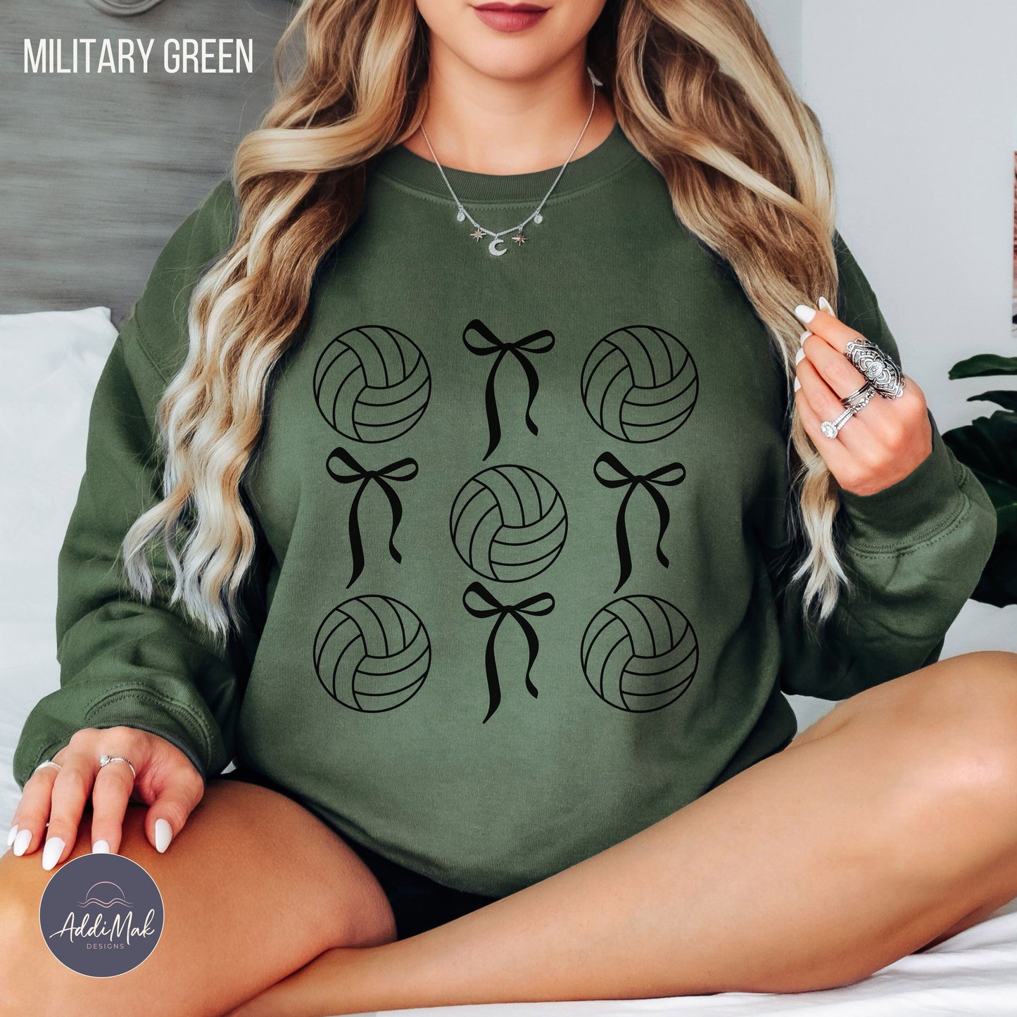 Bows and Volleyballs Coquette Sweatshirt