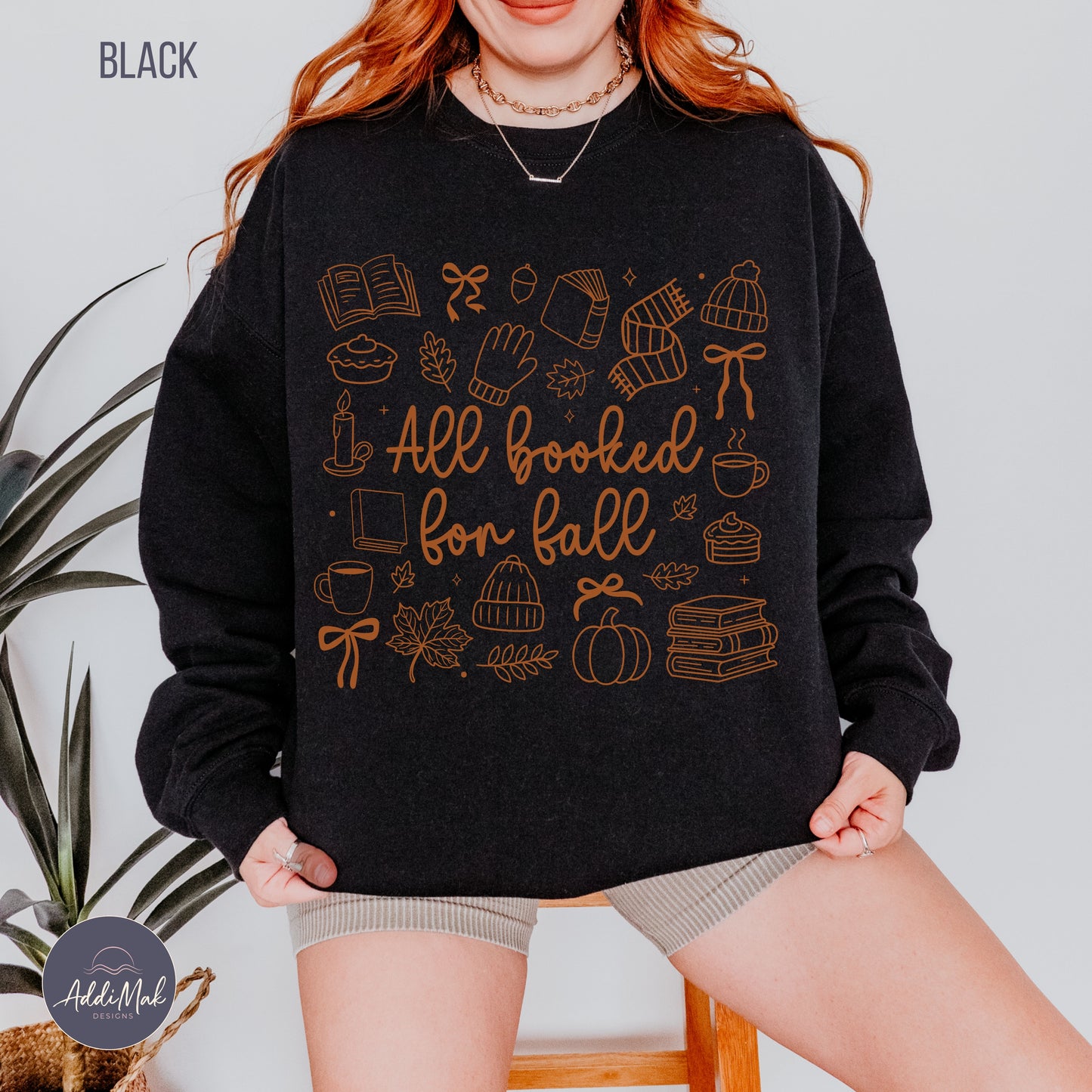 All Booked for Fall Doodle Sweatshirt