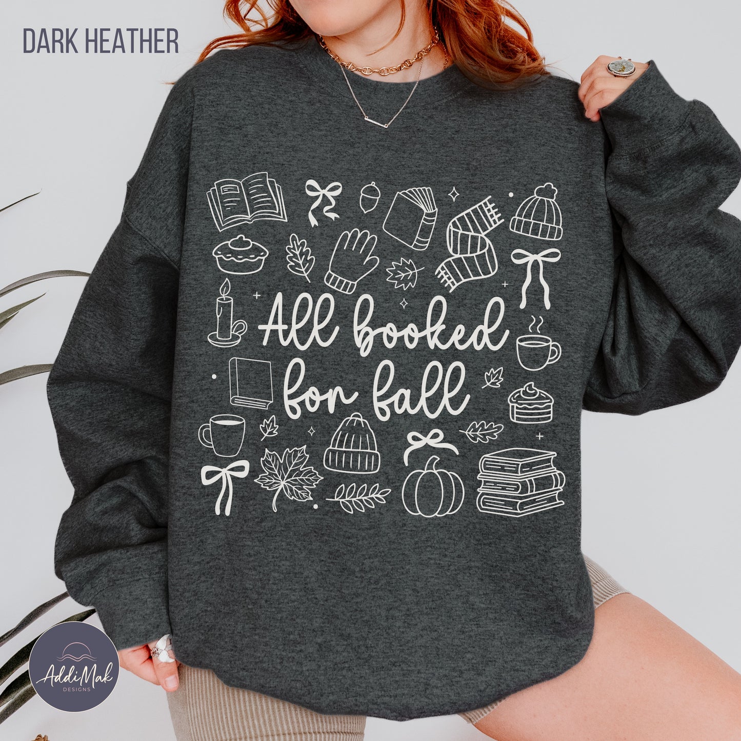 All Booked for Fall Doodle Sweatshirt
