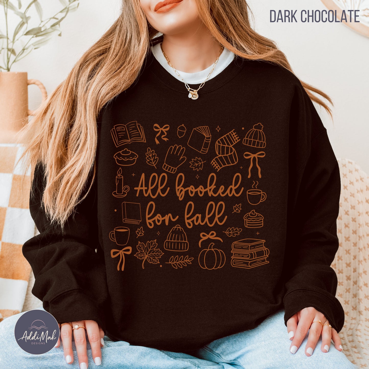 All Booked for Fall Doodle Sweatshirt