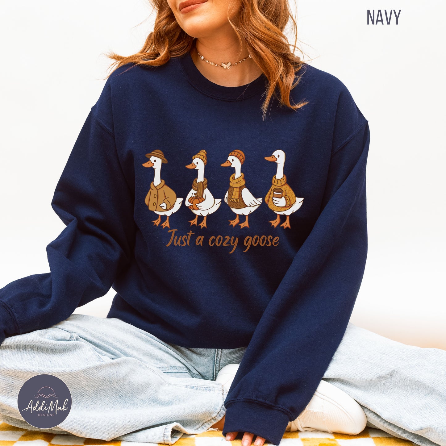 Cozy Goose Sweatshirt Fall Crewneck
