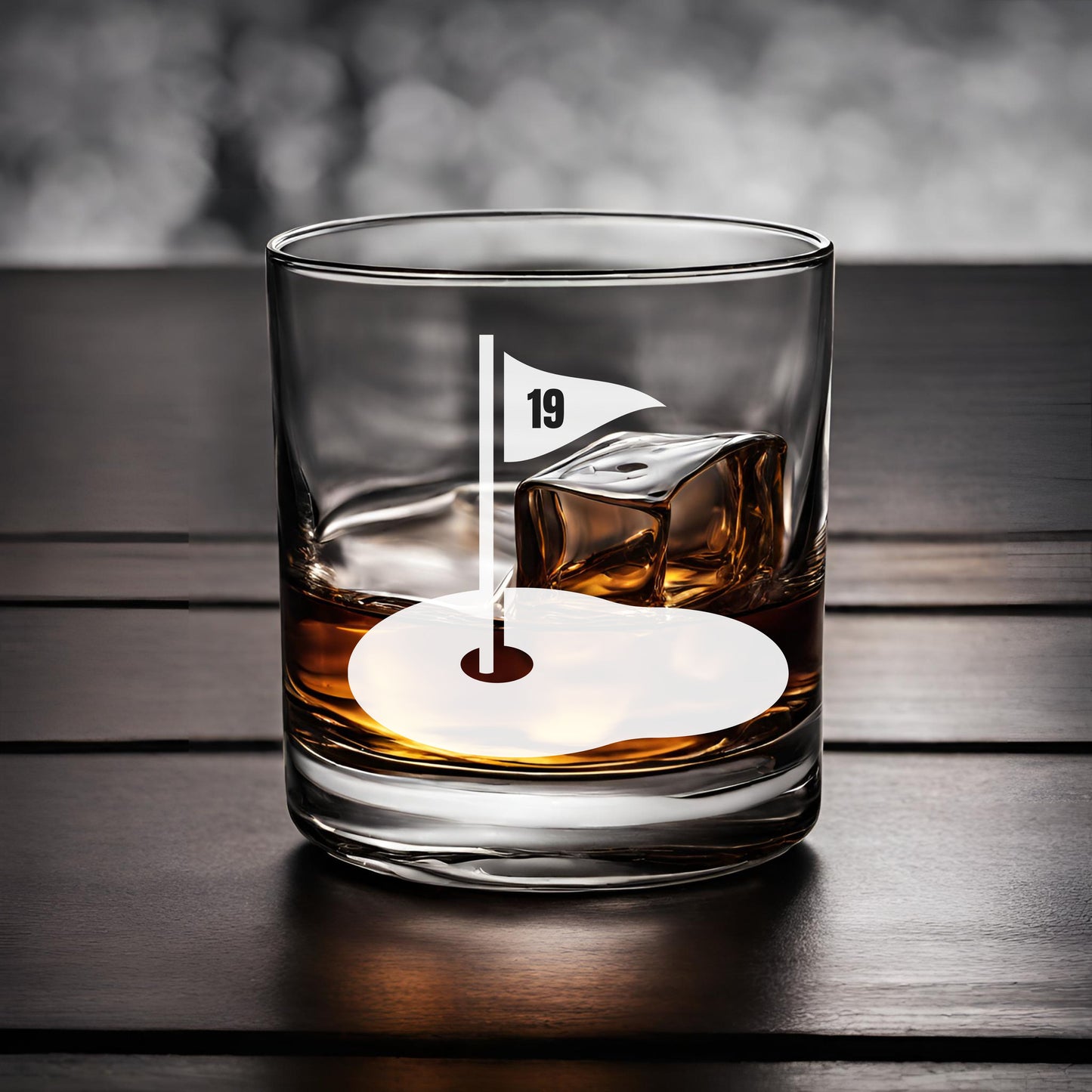 19th Hole Whiskey Bar Glass, Golf Enthusiast Gift, Gift for Dad, Father's Day, Rocks Glass, Groomsmen, Bachelor Gift, Bridal Party