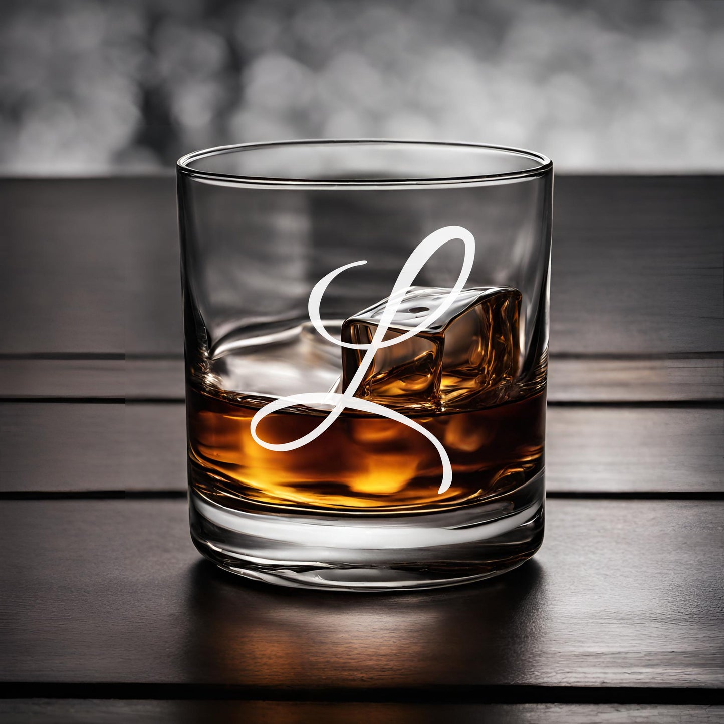 Monogram Whiskey Bar Glass, Gift for Wedding, Groomsmen, Best Man, Father's Day, Gift for Dad, Whiskey Connoisseur, House Warming Gift