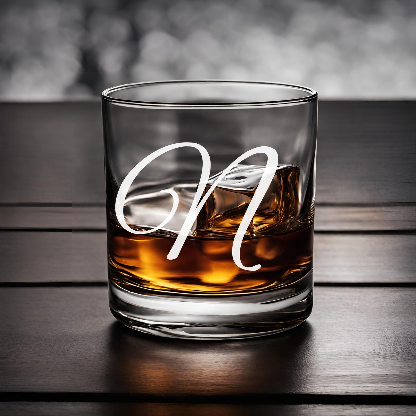 Monogram Whiskey Bar Glass, Gift for Wedding, Groomsmen, Best Man, Father's Day, Gift for Dad, Whiskey Connoisseur, House Warming Gift