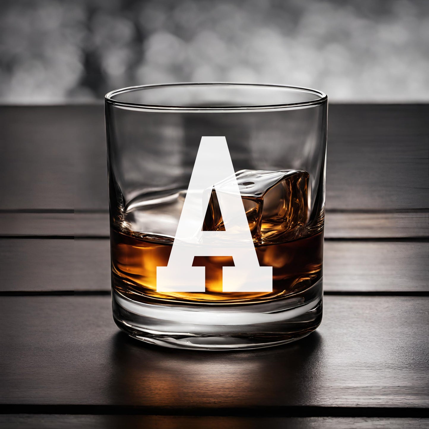 Monogram Whiskey Bar Glass, Gift for Wedding, Groomsmen, Best Man, Father's Day, Gift for Dad, Whiskey Connoisseur, House Warming Gift