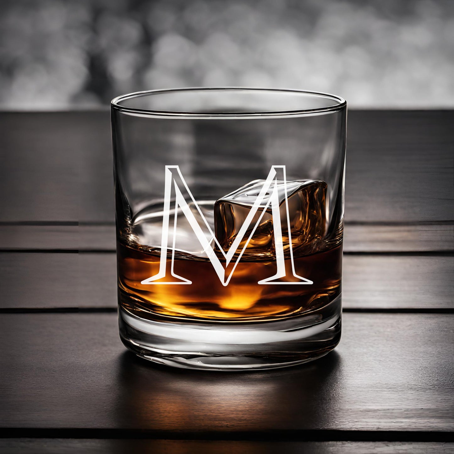 Monogram Whiskey Bar Glass, Gift for Wedding, Groomsmen, Best Man, Father's Day, Gift for Dad, Whiskey Connoisseur, House Warming Gift