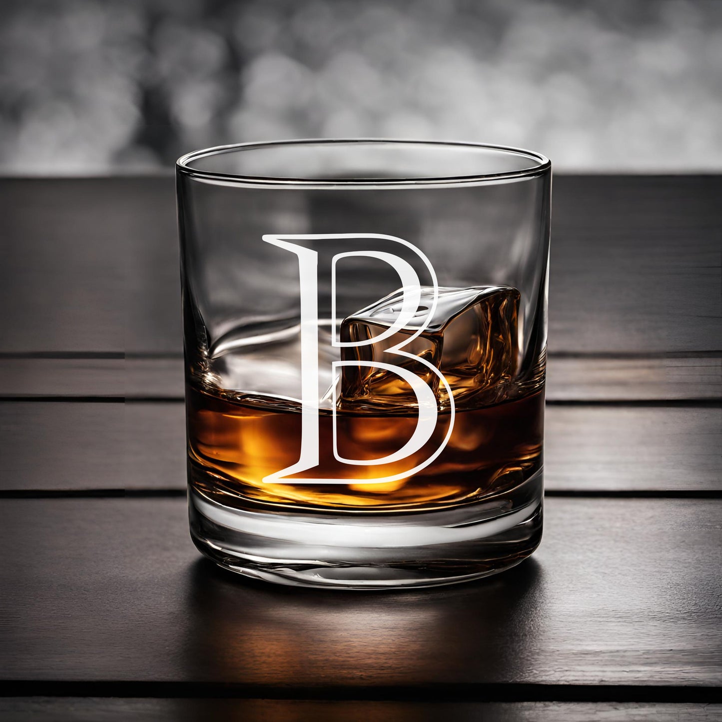 Monogram Whiskey Bar Glass, Gift for Wedding, Groomsmen, Best Man, Father's Day, Gift for Dad, Whiskey Connoisseur, House Warming Gift