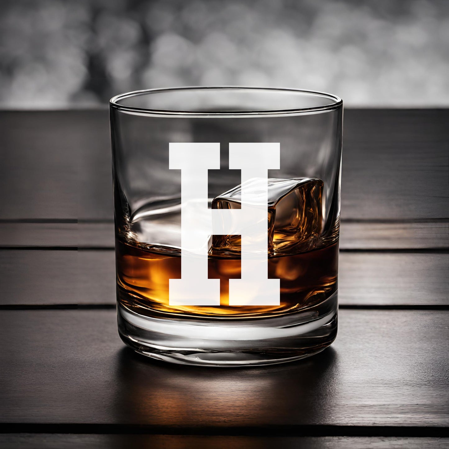 Monogram Whiskey Bar Glass, Gift for Wedding, Groomsmen, Best Man, Father's Day, Gift for Dad, Whiskey Connoisseur, House Warming Gift