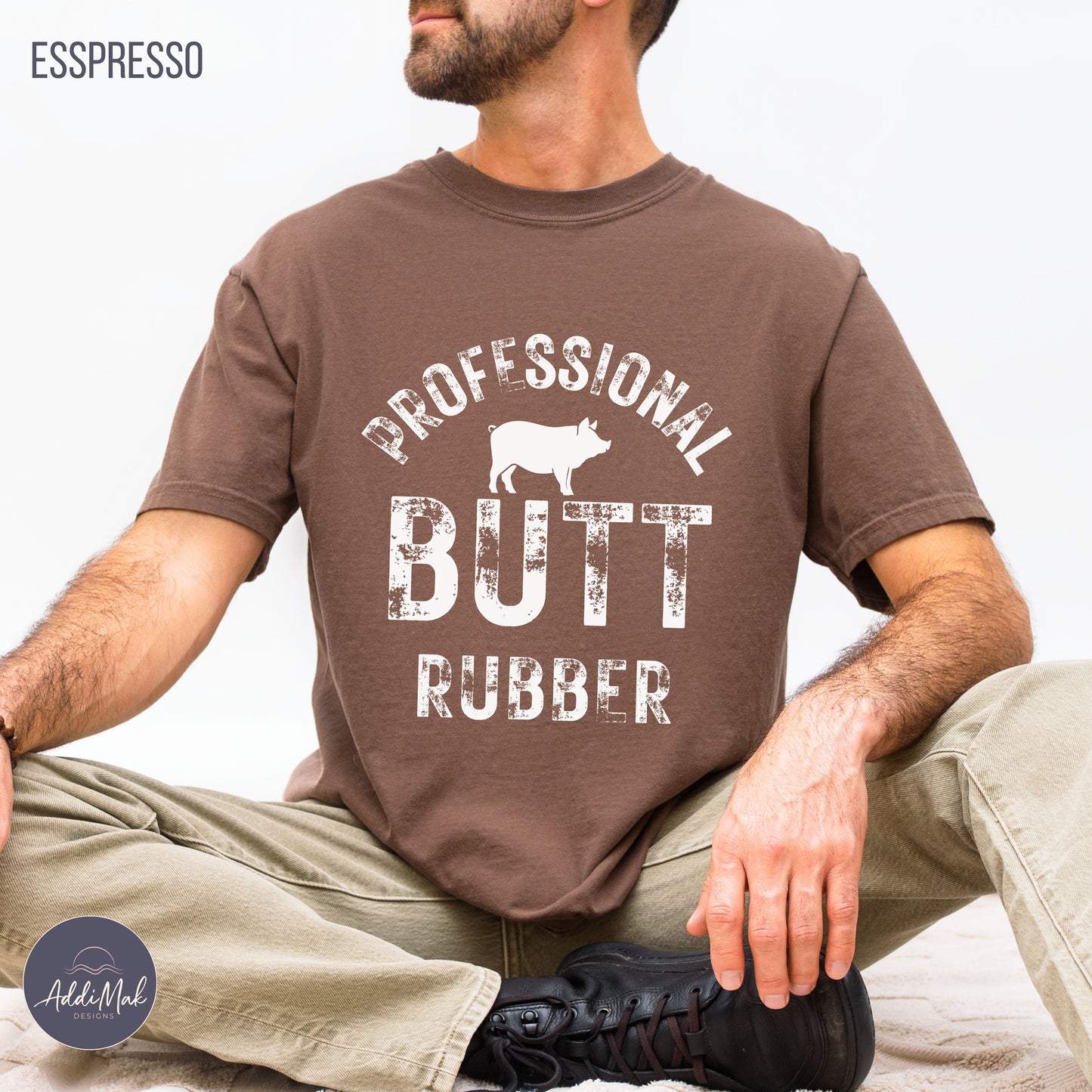 Professional Butt Rubber T-Shirt | Funny BBQ Shirt for Men | Pitmaster Gift | Grilling Dad Tee