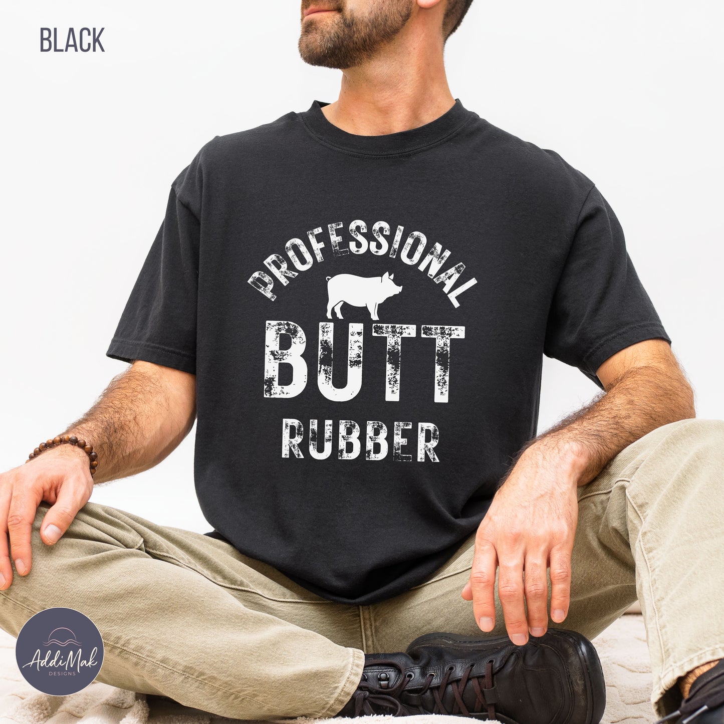 Professional Butt Rubber T-Shirt | Funny BBQ Shirt for Men | Pitmaster Gift | Grilling Dad Tee