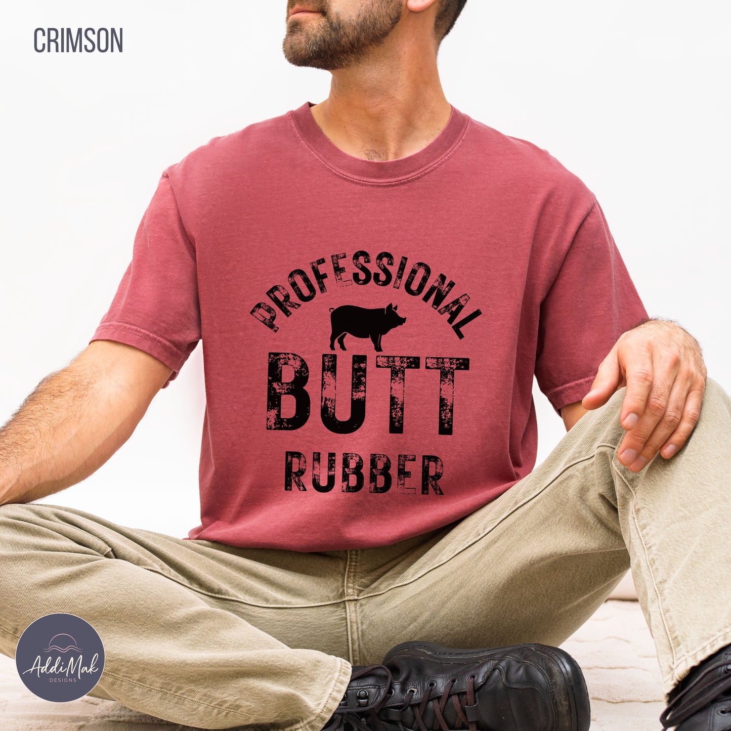 Professional Butt Rubber T-Shirt | Funny BBQ Shirt for Men | Pitmaster Gift | Grilling Dad Tee