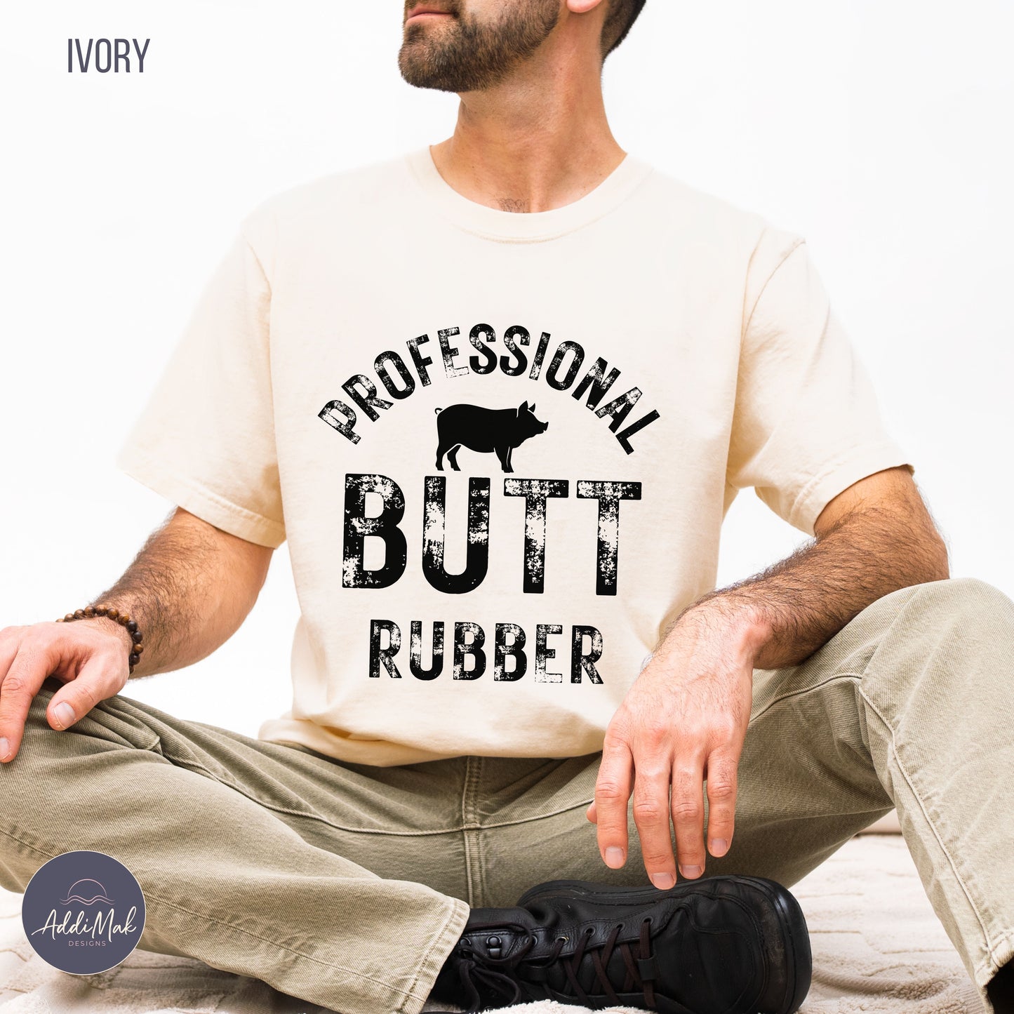 Professional Butt Rubber T-Shirt | Funny BBQ Shirt for Men | Pitmaster Gift | Grilling Dad Tee