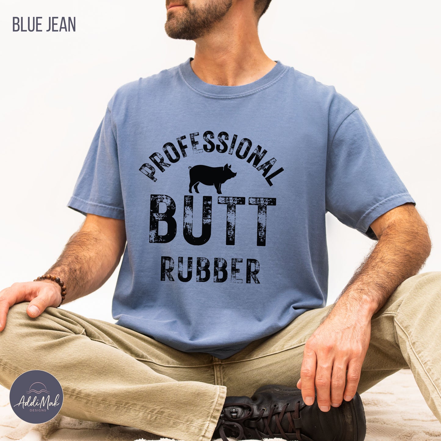 Professional Butt Rubber T-Shirt | Funny BBQ Shirt for Men | Pitmaster Gift | Grilling Dad Tee