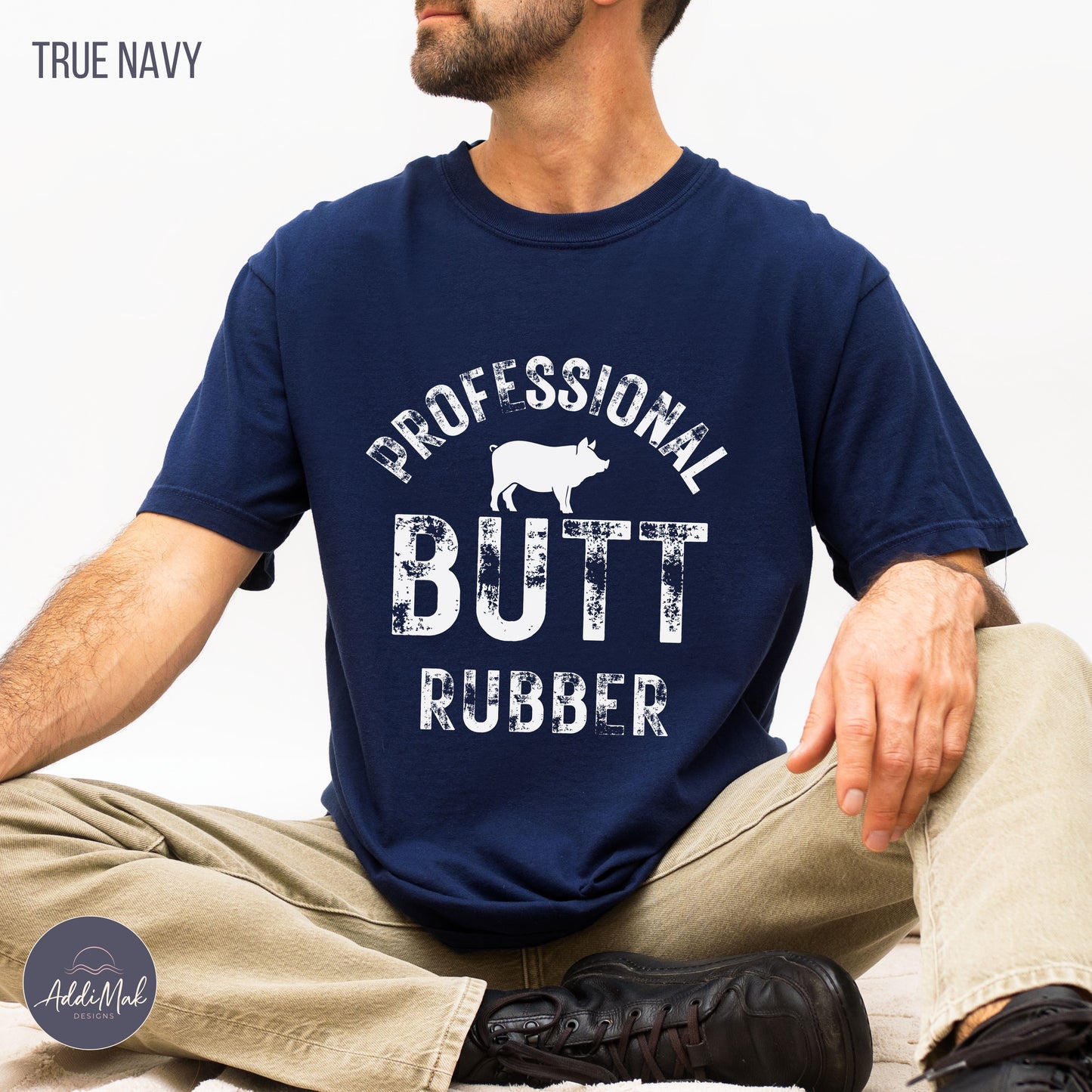 Professional Butt Rubber T-Shirt | Funny BBQ Shirt for Men | Pitmaster Gift | Grilling Dad Tee