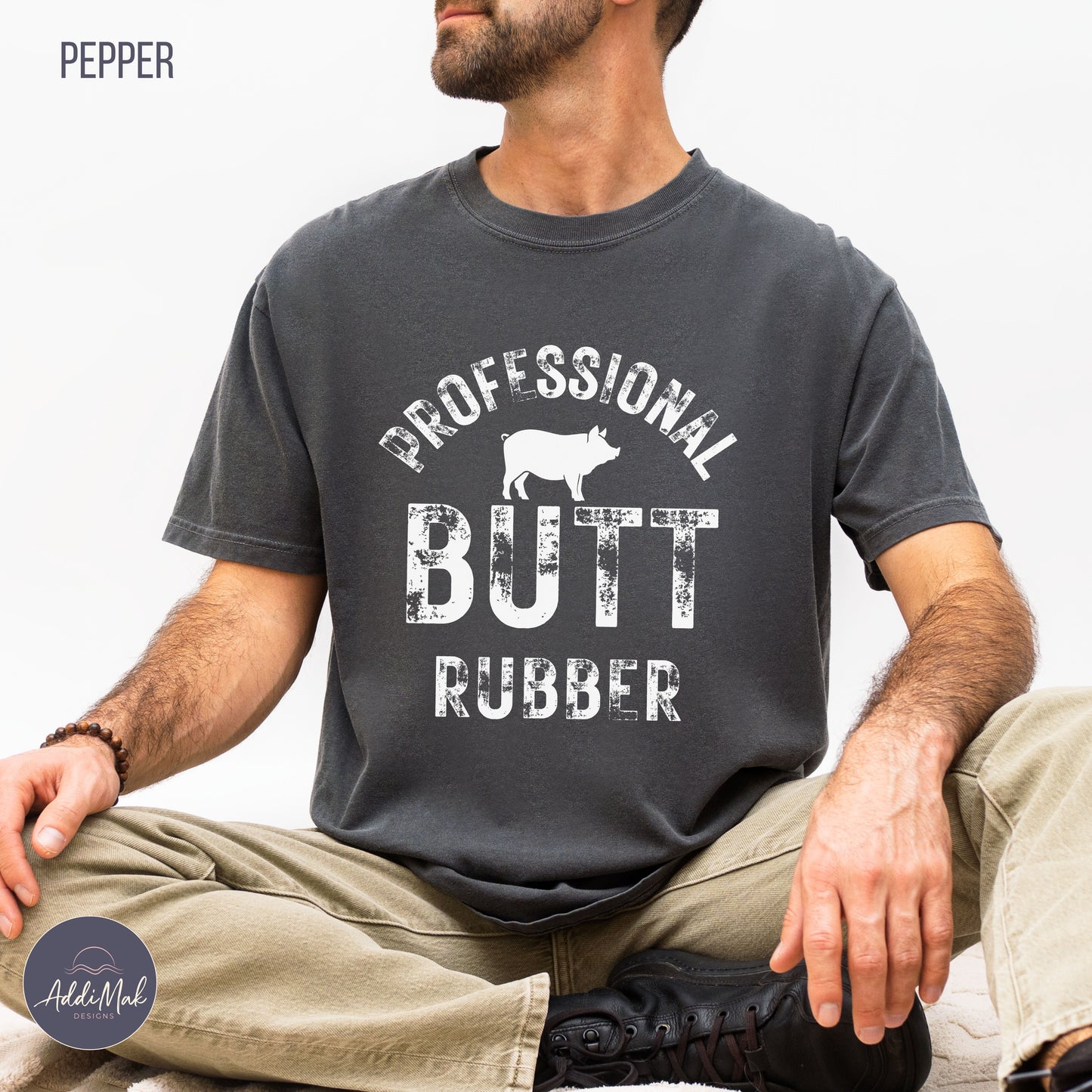 Professional Butt Rubber T-Shirt | Funny BBQ Shirt for Men | Pitmaster Gift | Grilling Dad Tee