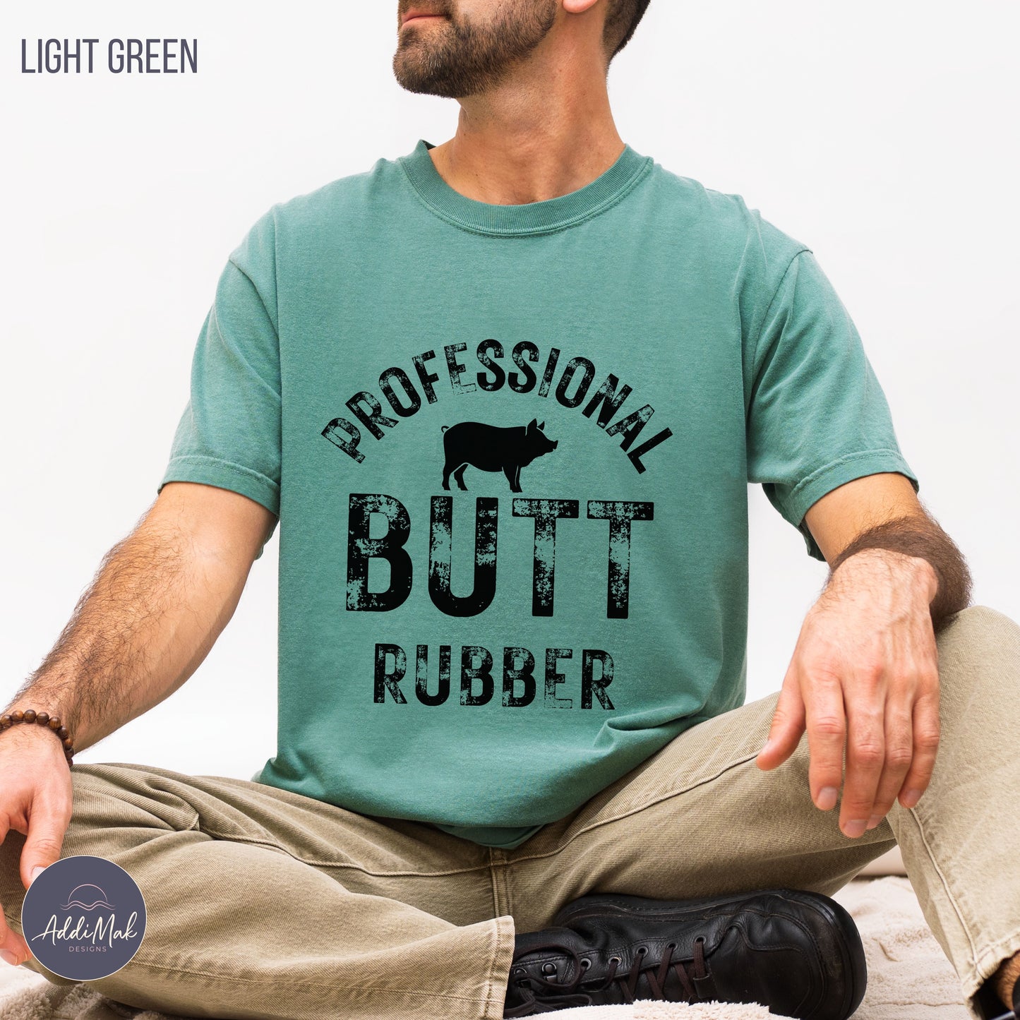 Professional Butt Rubber T-Shirt | Funny BBQ Shirt for Men | Pitmaster Gift | Grilling Dad Tee