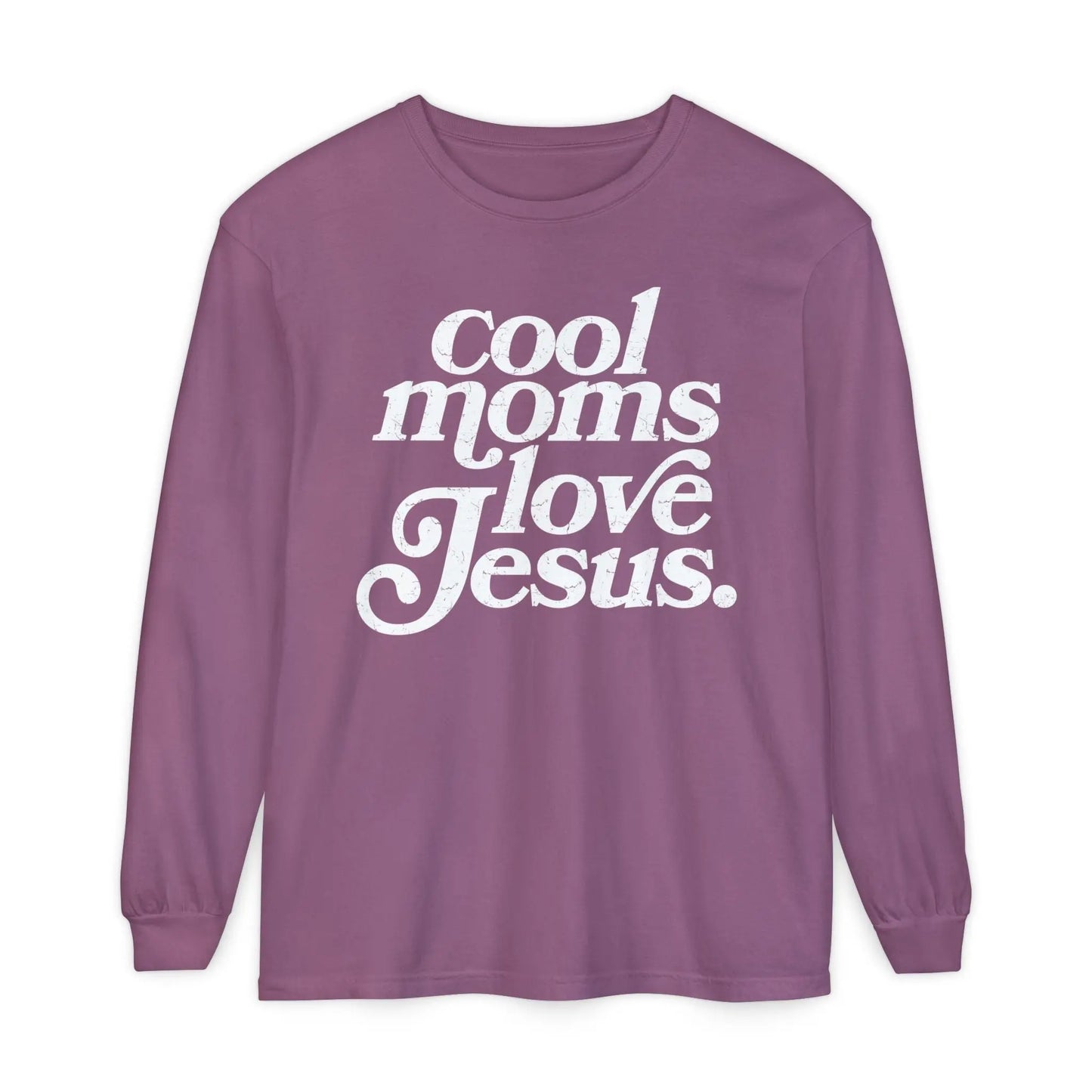 Cool Moms Love Jesus Long Sleeve Shirt Printify